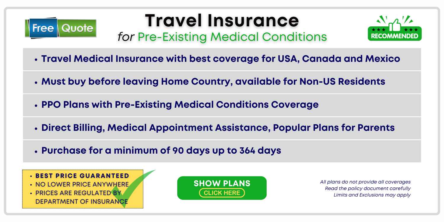 travel insurance comparisons pre existing medical