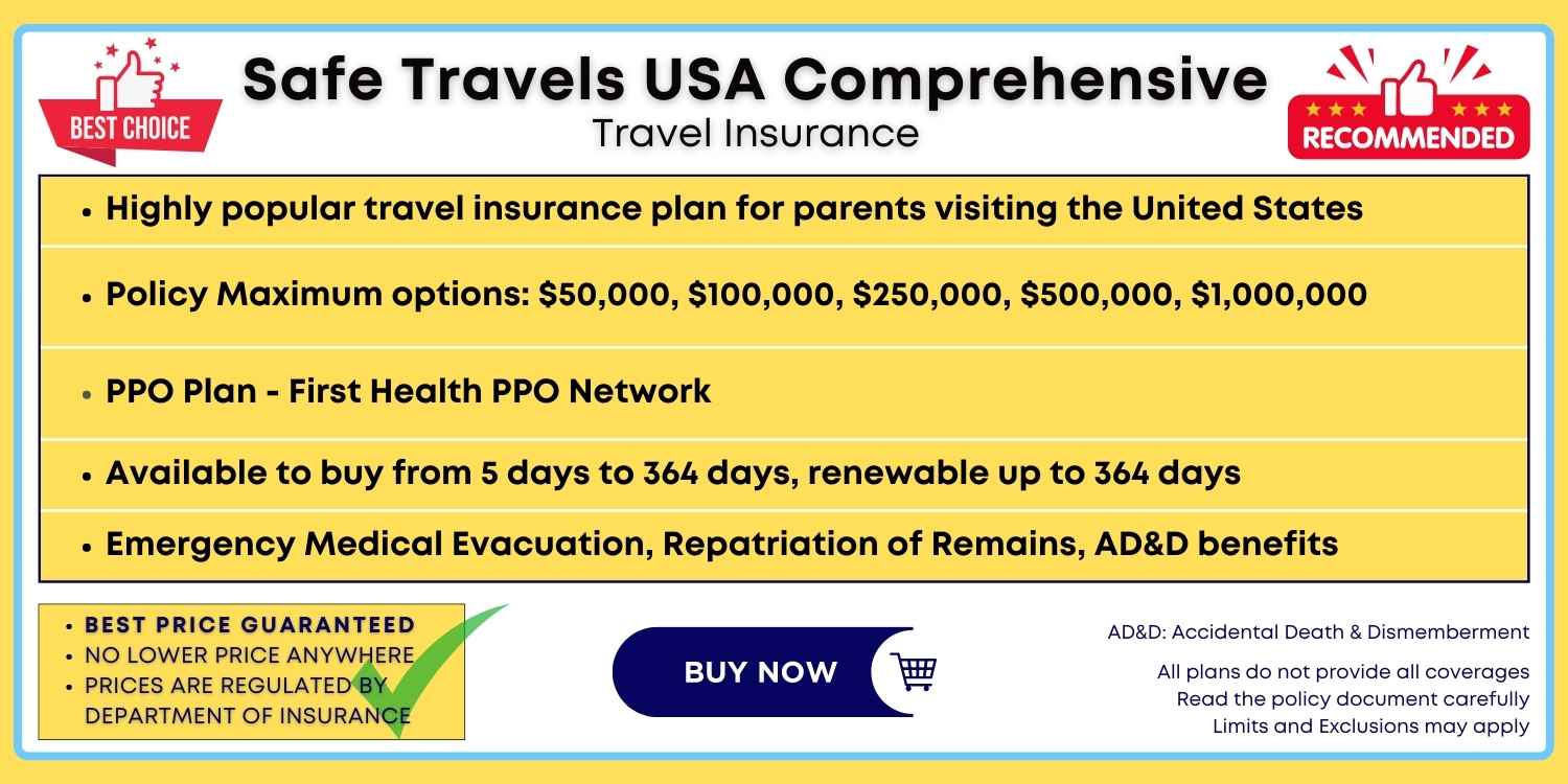 Buy Safe Travels USA Comprehensive Travel Insurance