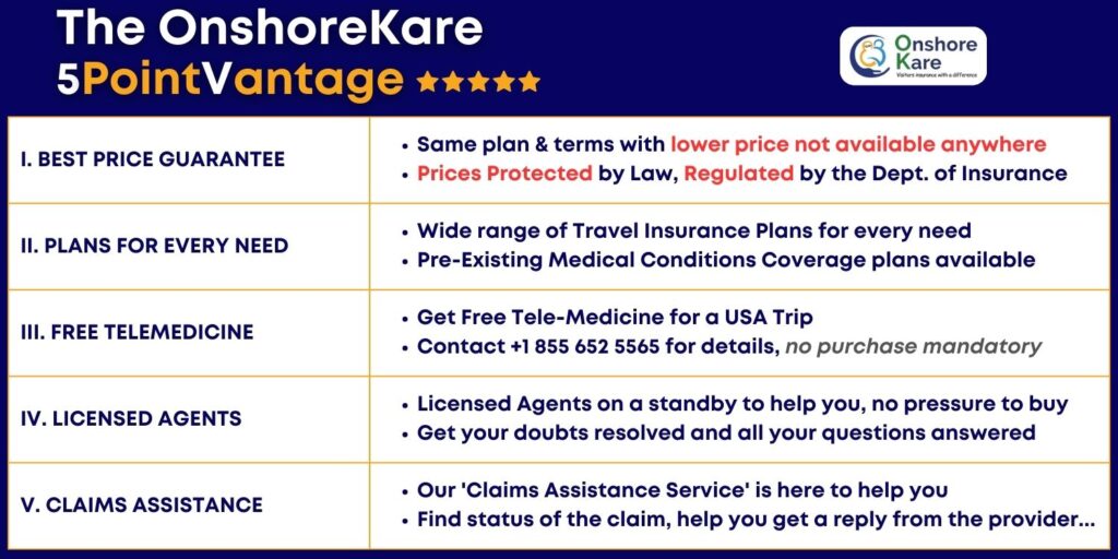 OnshoreKare 5PointVantage Travel Insurance