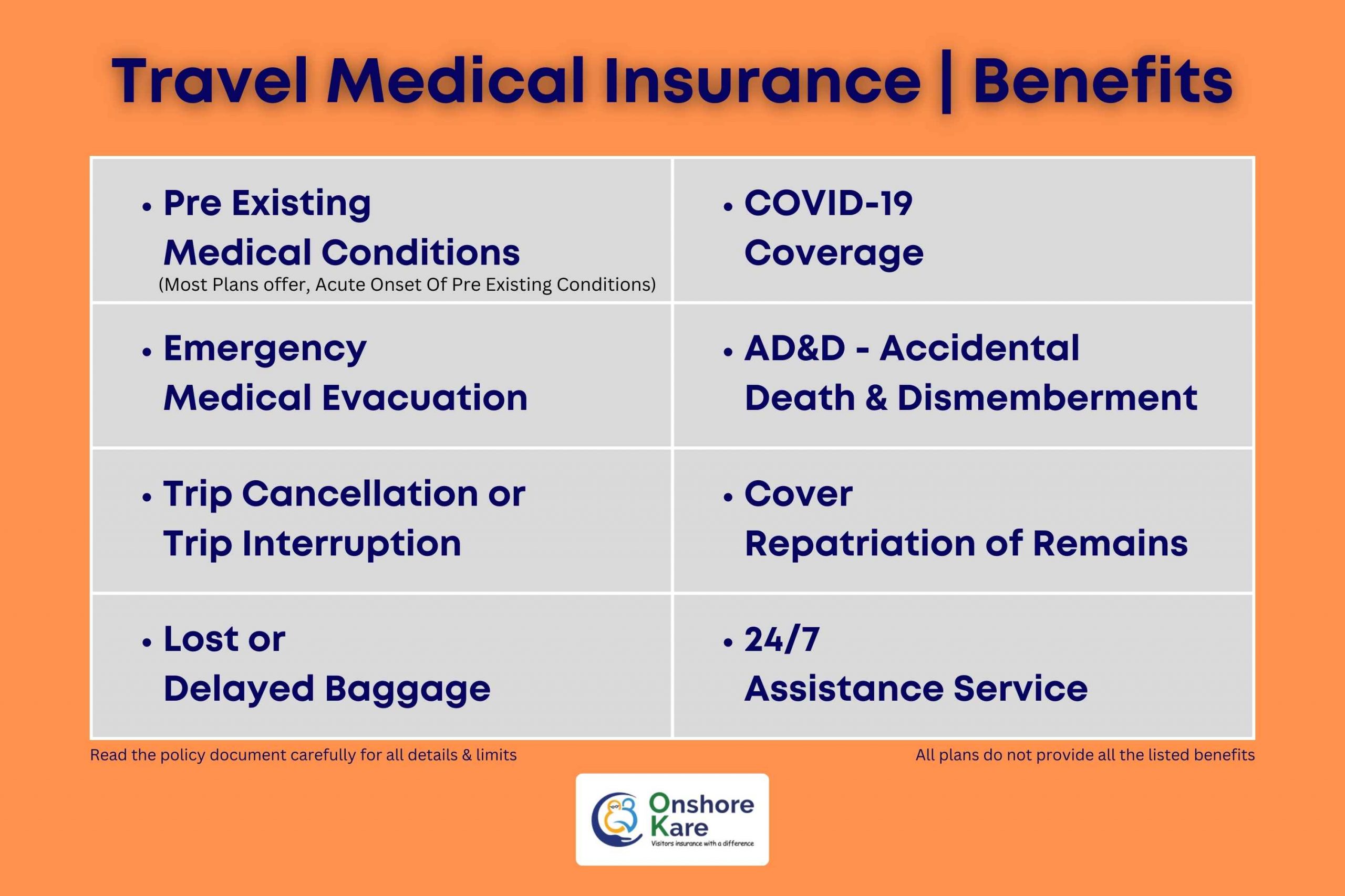 Travel Medical Insurance Benefits