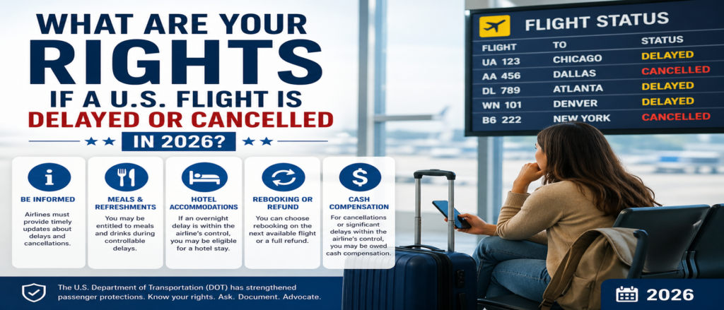 What Are Your Rights if a U.S. Flight Is Delayed or Cancelled in 2026?