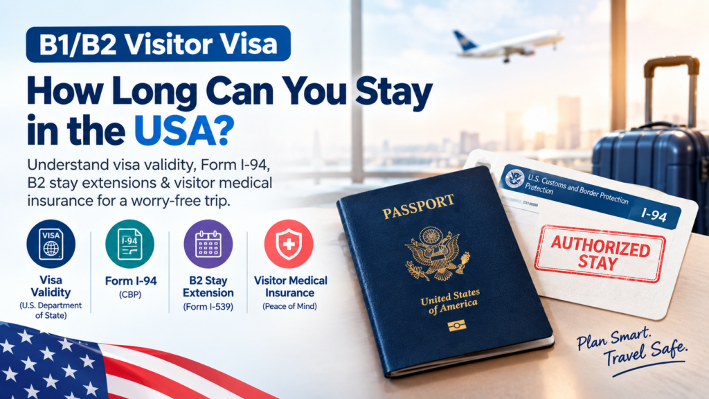 B1/B2 visa stay in USA and I-94